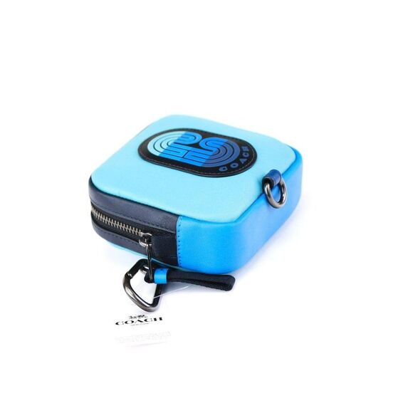 NEW Coach PATCH Square Orangizer Card Pouch BLUE - Picture 6 of 7